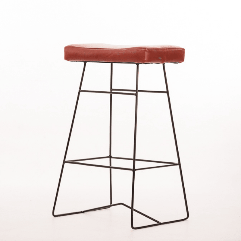 Daisy Barstool with Leather seat - Timber Furniture Designs